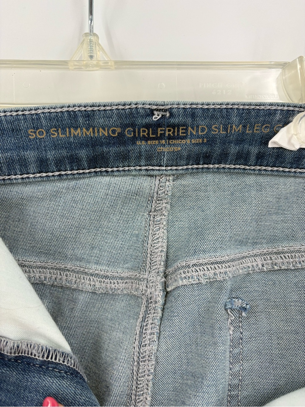 Chicos So Slimming Girlfriend Slim Leg Jeans Denim Plus Size 16 Women NWT - Picture 6 of 13
